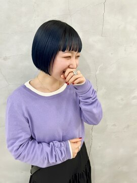 エンドリンク(endlink) ダークネイビー×ぱつっとボブ