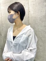 アジールヘア 赤羽駅南口店(agir hair)&nbsp;耳かけショート黒髪風カラーキレイめショート