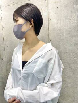 アジールヘア 赤羽駅南口店(agir hair) 耳かけショート黒髪風カラーキレイめショート