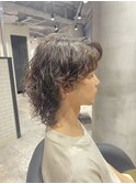 【カット+パーマ】men'sウルフカール/新出奈津樹