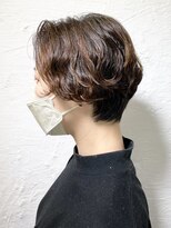 スクエアウーノ 博多(SQUARE＊UNO HAKATA)&nbsp;ニュアンスパーマ　丸みショート　チョコレートブラウン