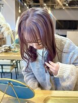 ディッセンバー 神宮前(December) 紫カラー/ラベンダーグレージュ/ブリーチカラー/原宿/渋谷