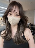 韓国ヘアイメチェンハッシュカット似合わせカットレッドブラウン