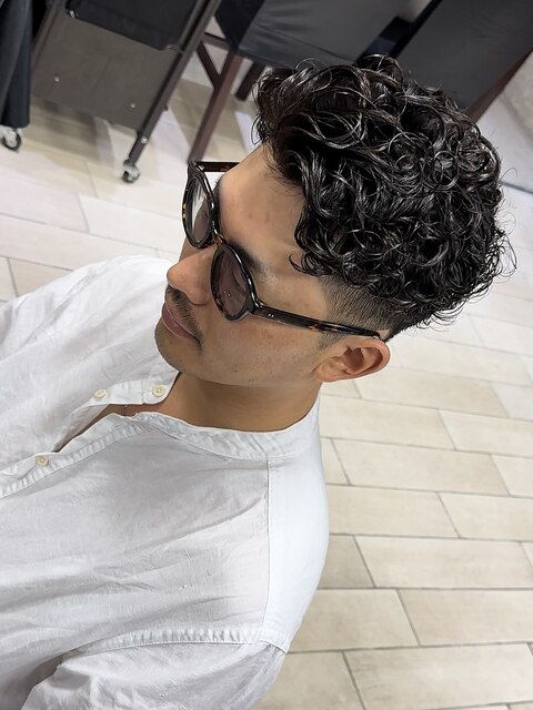 【HOMME HAIR 稲田】 ラルフカール フェード スタイル