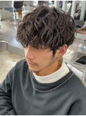 無造作パーマ波巻きパーマ波巻きスパイラルパーマツーブロック