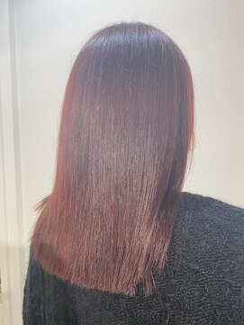 サロンドジョー(salon de joe) レッドブリーチなしダブルカラー髪質改善ケアブリーチレイヤー