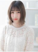 大人ハイライトくびれカール韓国風ロブヘア20代30代40代
