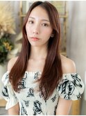 かきあげ前髪艶感ストレートセンターパートa志木20代30代40代