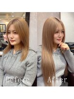 あるじゃんすー 名古屋店 ミルクティーベージュ#シールエクステ#フェミニンロング#名古屋