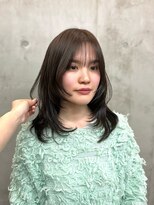 ソルトウォーター(SALT WATER)&nbsp;オリーブベージュ/透明感カラー/レイヤーカット/恵比寿/代官山