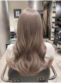 ミルクティー/ ミルクティーベージュ/ブリーチ/ダブルカラー