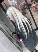 ハッシュカットグレージュデザインカラーツートンカラー