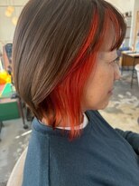 ボンドヘアステージ 良福寺店(BOND hair stage)&nbsp;オレンジのイヤリングカラー