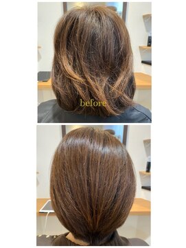 ヘアースパ カラマ(hair spa kalama) 煌水ストレートスタイル　Before After