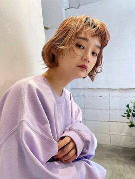 レトン 銀座(leton) オン眉/前髪短め/くすみブルー/前髪カット[銀座/東銀座］