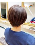 束感ショート　モカブラウン　オン眉ショート　ラソル浦和