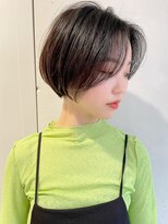 ペールベージュ/外ハネボブ/大人かわいい/セクションカラー/銀座