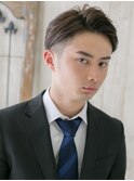 ワイルドアップバングなマットブラウン男前フェードカットg仙台