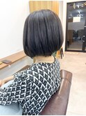 【白髪染め可】ボブショート ビフォアー＆アフター/白髪ぼかし