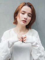 アリエッタ(aRietta) タッセルボブ×かきあげ×オレンジベージュ