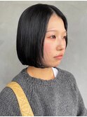 ボブ 透明感 艶髪 髪質改善カラー ショート