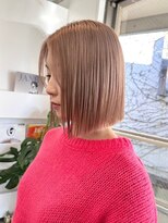 サンク 原宿 表参道(cinq) 原宿ブリーチなしダブルカラーミルクティーベージュミディアム