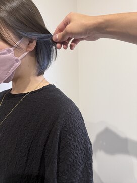 スイヘアデザイン 久留米(suii.. hair design) インナーカラー/ペールブルー/NOBU
