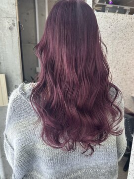 ムード(mood) ピンクカラー/ピンクパープル/ダブルカラー/ブリーチ/レイヤー