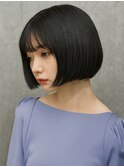 暗髪ストレートナチュラルロングショートボブヘア艶色気