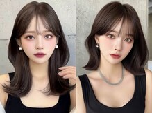 韓国ヘア×【外ハネミディ】お洒落カジュアルスタイル♪