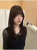 ブラウンカラー/赤みブラウン/レイヤーカット/宇都宮