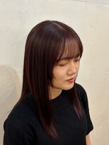 ファルベ(Farbe) 黒髪カタログ/オリーブグレー/小顔に見せるヘア/ココアベージュ