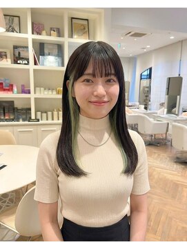 ハーツオオサカ(HE:ARTS OSAKA) さりげないオリーブインナーの韓国ロング