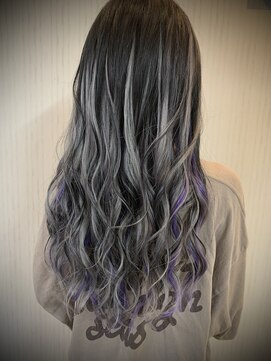 ヘアーグランデシーク(Hair Grande Seeek) シルバーグラデーション！インナーパープル