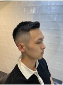 かき上げヘアショートレイアーくせ毛風パーマコンマヘア84
