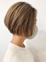 ヘッズ 本八幡店(HEADS)&nbsp;マロンベージュ　ニュアンスマッシュ　チラ見せカラー