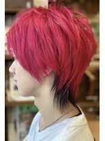 クレドガーデン 西新井店(CRED GARDEN)&nbsp;ハデ髪メンズ×ウルフ×ケアブリーチ/デザインカラー/西新井