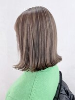 アルバム 銀座(ALBUM GINZA)&nbsp;ハイライトボブ_ホワイトグレージュネビージュ_ba381011