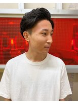 メリケンバーバーショップ トーキョー(MERICAN BARBERSHOP TYO)&nbsp;メンズウェーブビジネスマンアッシュカラー簡単スタイリング115