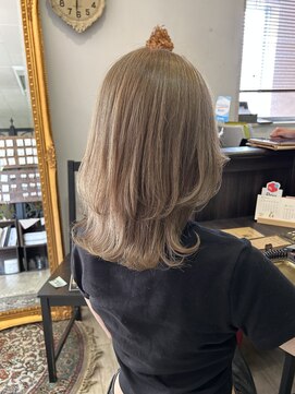 マイ ヘア デザイン 岡崎(MY hair design) 前髪/マチルダボブ/ピンクベージュ/インナーグレージュ/岡崎