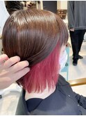 インナーカラー☆赤ピンク