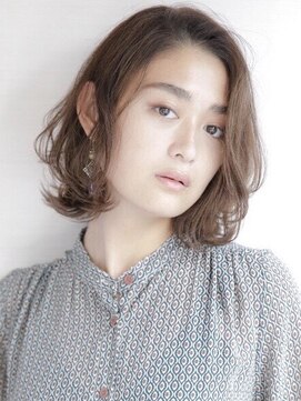 ルルディ バイ アフロディーテ銀座(luludi by APHRODITE) 黒髪/グレーベージュ/レイヤーロング/前髪パーマ/銀座