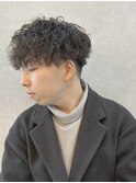韓国マッシュ/ブルーブラック/スペインカール