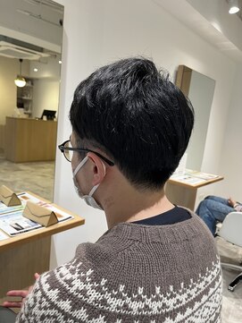 ソイクフ 四条大宮店(SOY-KUFU) 【soy-kufu】MEN'S HAIRマッシュパーマアッシュブラック