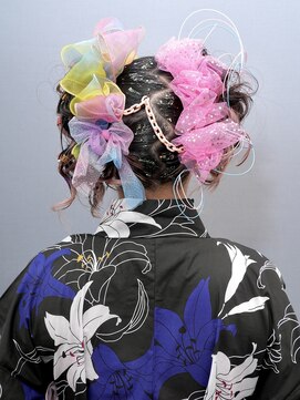 レボル(REVOL) 浴衣ヘアセット着付け☆推し活推しカラー派手髪ヘアメイク