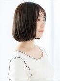 ミストバング髪質改善オリーブブラウンボブf小山20代30代40代