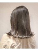 切りっぱなし外ハネボブ×オリーブグレージュ