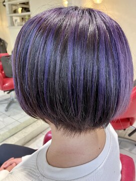 マイノリティー(Minority Produced By TOPHAIR) 白髪ぼかしアンブレラカラー バイオレット