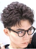 渋谷大きめカールシャドウパーマ緩め無造作パーマ外国人風20代