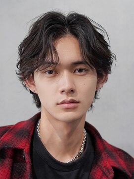 アンサー 渋谷(ANSWER) フェザーパーマシャドウパーマルーズパーマセンターパート